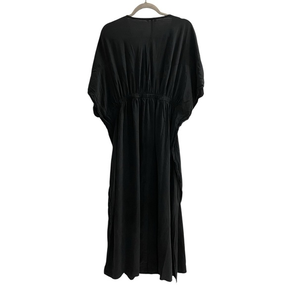 YALY COUTURE Elegant Silk Black Maxi Dress - Picture 7 of 7